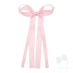 Mini Satin Double Loop Streamer Bow